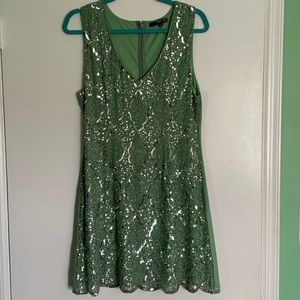 Mini Green Sparkle Dress